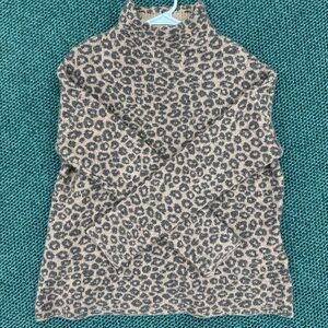 Christian Siriano Animal Print Turtleneck Sweater